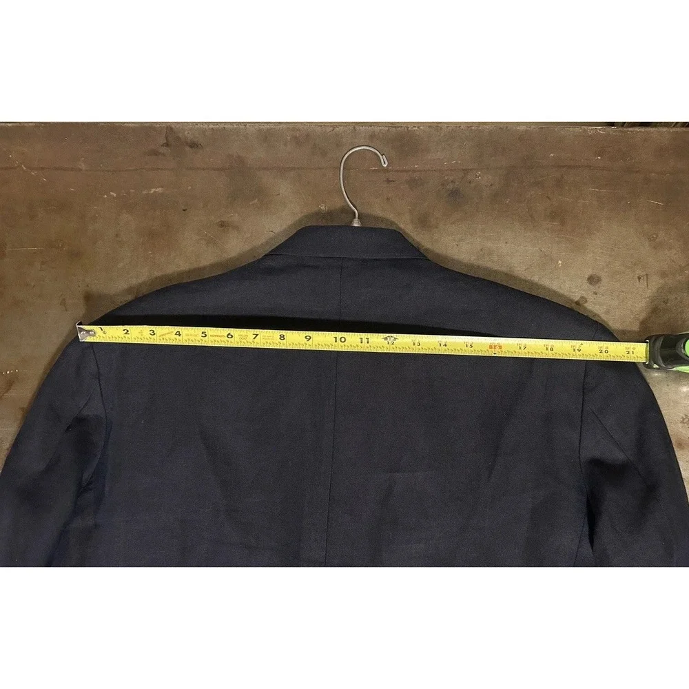 Vintage Polo Ralph Lauren Blazer 46R Flax Linen Navy Blue Unstructured Jacket
